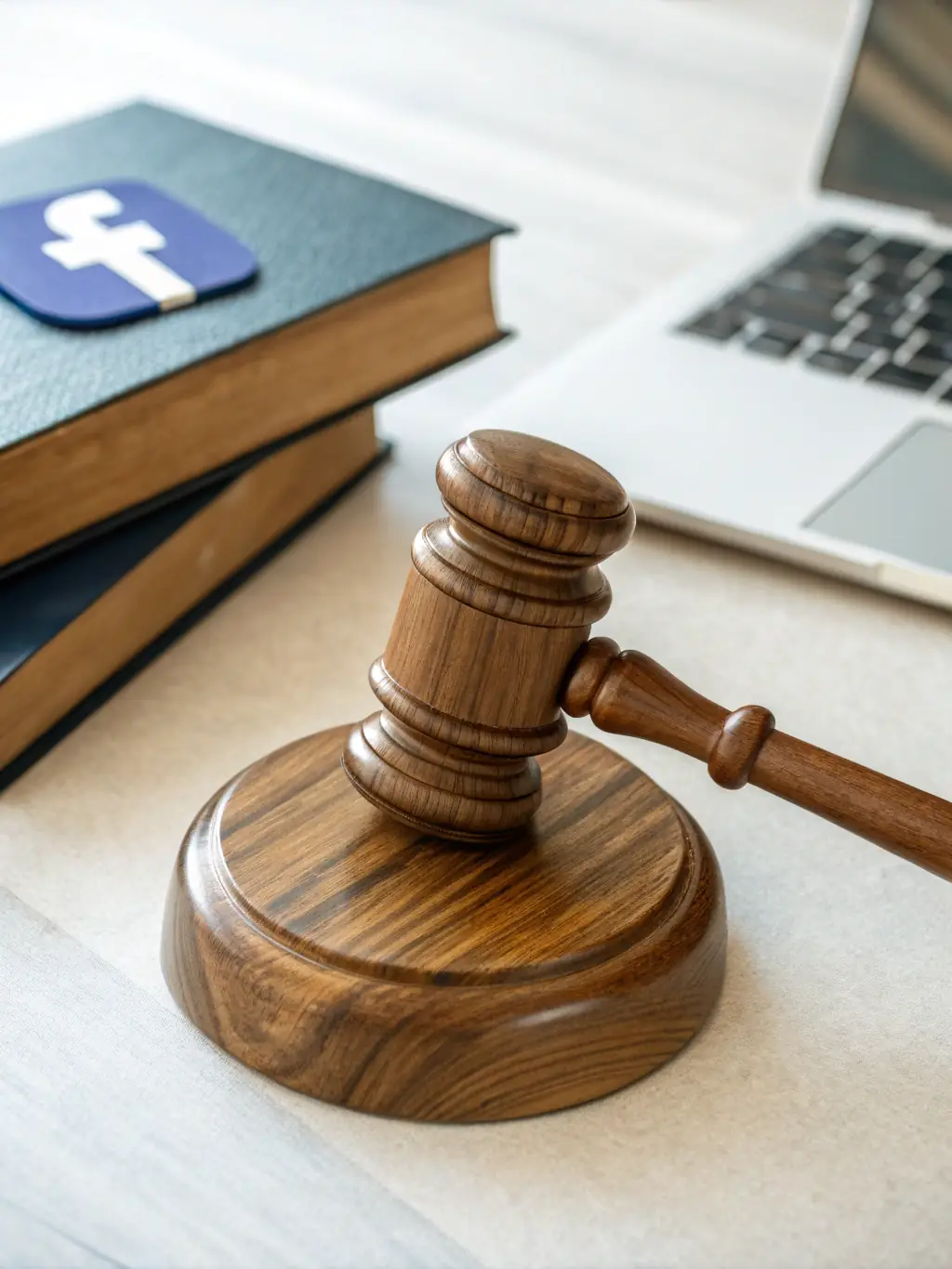 A close-up shot of a gavel hitting a sound block, symbolizing legal authority and resolution in tax disputes for KTG Tax LLC.