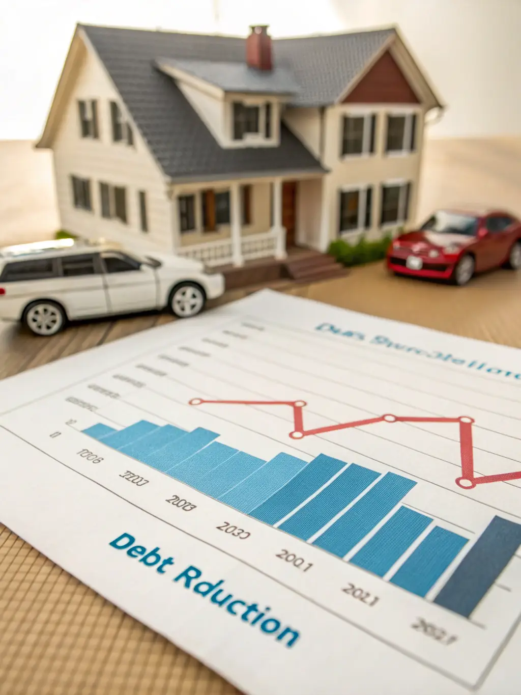 A visual representation of a payment plan, such as a graph showing decreasing debt over time, illustrating KTG Tax LLC's installment agreement services.